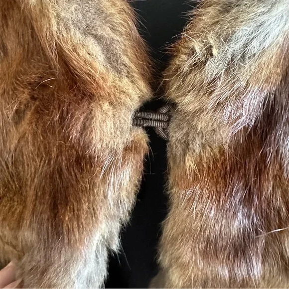 Vtg Kuhl Rich Brown Real Fur Teddy Cape for Women, Shrug, Shawl 40s 50s 60s Soft - Picture 7 of 13